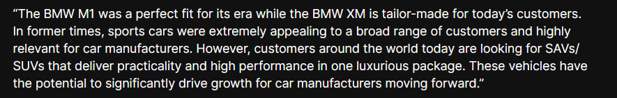 qoute from: https://www.bmwblog.com/2023/02/23/bmw-explains-why-xm-rather-than-m1-successor/