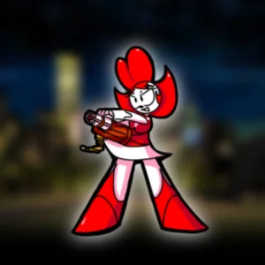 June Vincent with her machine gun